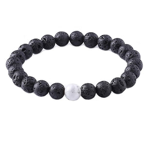 The Howlite stone is a symbol of patience and harmony.